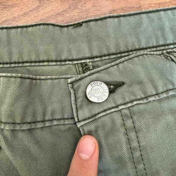 Y2K Ralph Lauren Polo Jeans Company Olive Green Shorts - Picture 4 of 8